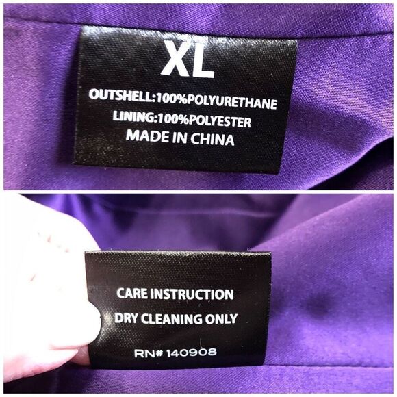 CREATE 2MRW -🎉HP🎉NWT -M Sz XL - 82 C'Est La Vie Silver Faux Leather Biker Jacket - Picture 16 of 16